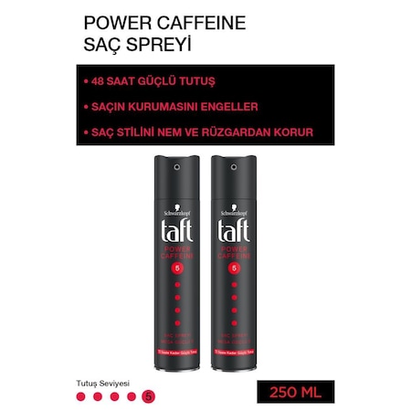 Taft Power Kafein Sprey 250 ml X2