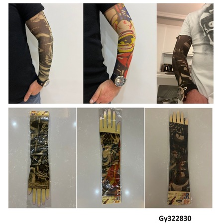 Giyilebilir Dövme 3 Çift 6 Adet Kol Çorap Dövmesi Sleeve Tattoo Set7