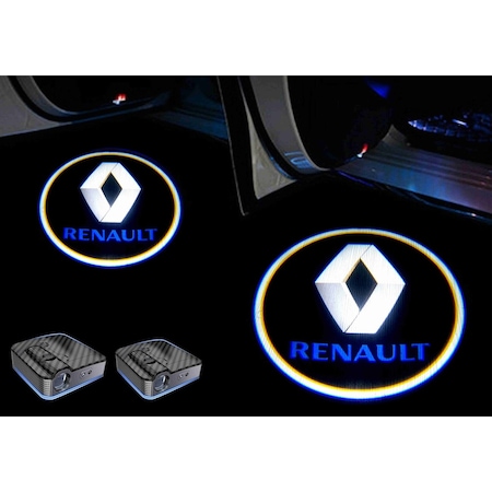 Renault Araçlar İçin Pilli Yapıştırmalı Kapı Altı Led Logo