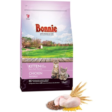 Bonnie Cat Kitten Tavuklu Yavru Kedi Maması 1.5 KG