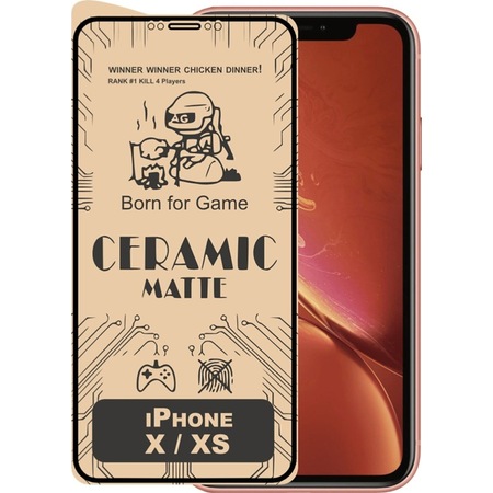 Iphone X Mat Seramik Tam Kaplayan Çerçeveli Nano Ekran Koruyucu