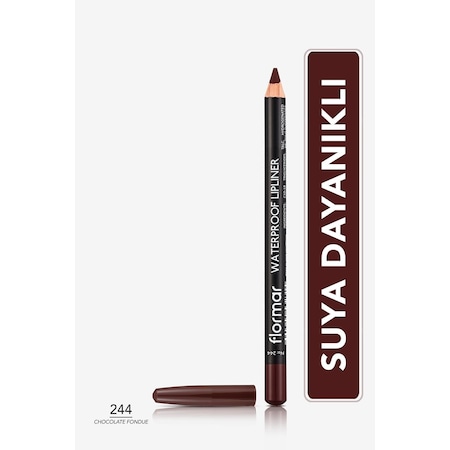 Flormar Waterproof Lipliner Sudan Etkilenmeyen Dudak Kalemi 244 Chocolate Fondue