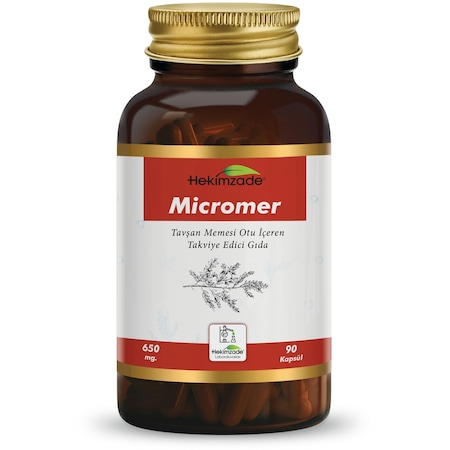 Hekimzade Micromer Tavşan Memesi Otu İçeren Takviye Edici Gıda 650mg 90 Kapsül