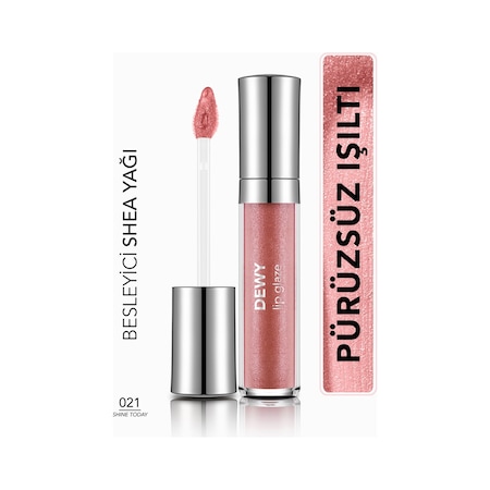 Flormar Besleyici Dudak Parlatıcısı - Dewy Lip Glaze - 021 Shine Today!-8682536069380