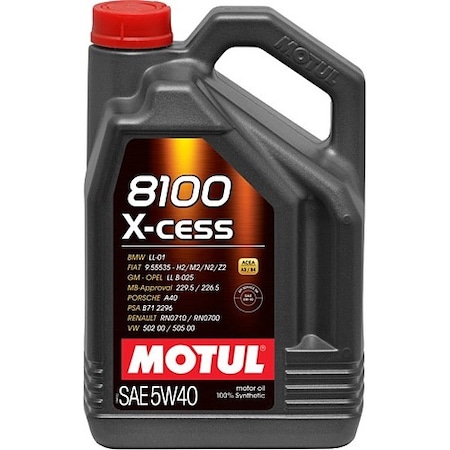 Motul 8100 X-Cess 5W-40 Tam Sentetik Motor Yağı 4 L