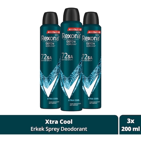 Rexona Extra Cool Erkek Sprey Deodorant 3 x 200 ML