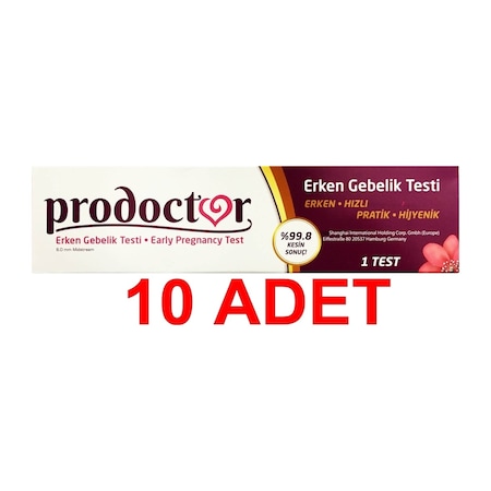 Prodoctor Pratik Erken Gebelik Testi 1 Test x 10 Paket