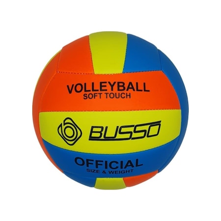 Busso Soft Touch Voleybol Topu Sarı - Turuncu - Mavi