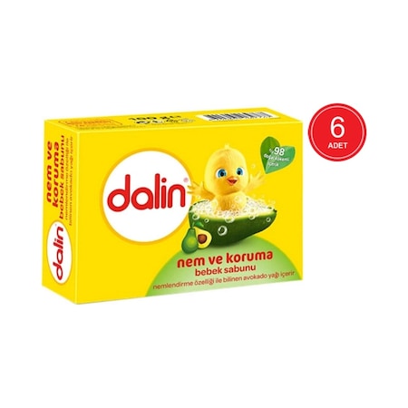 Dalin Avokadolu Nem ve Koruma Bebek Sabunu 100 G x 6