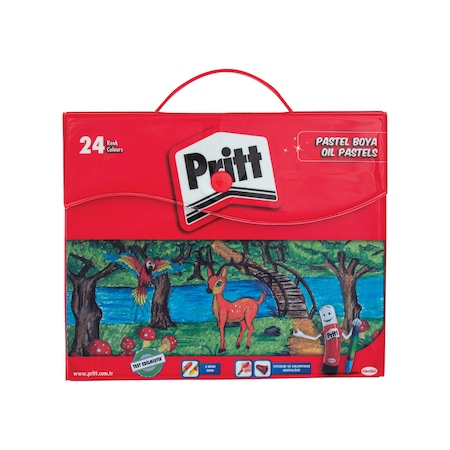 Pritt 24'lü Çantalı Pastel Boya Vinyl Ambalaj