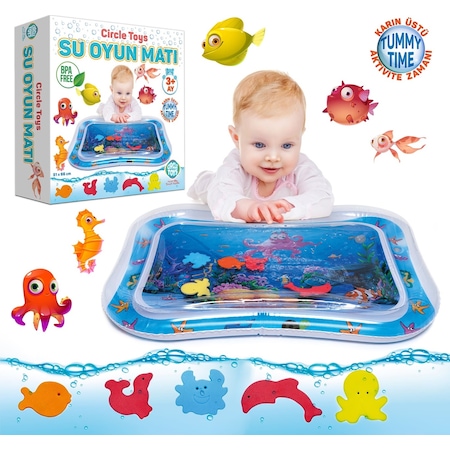 Circle Toys Bebek Su Matı Tummy Time Aktivite Oyuncağı Su Havuzu