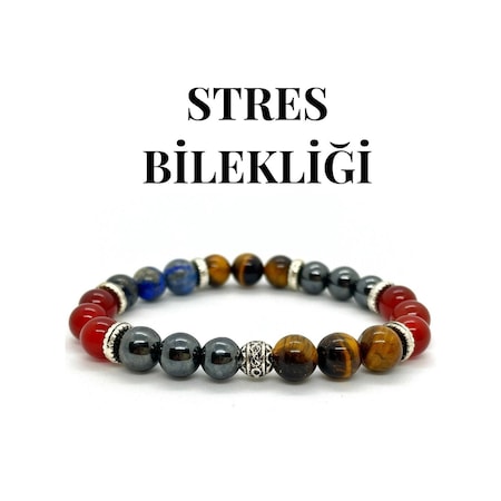 Doğaltaş - Stres Bilekliği - Kaplan Gözü - Akik - Lapis Lazuli - Unisex