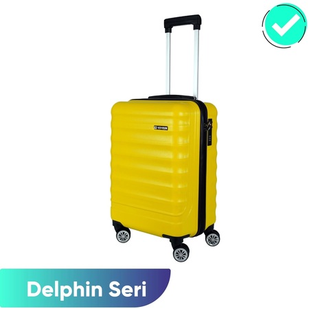 Vegmann Delphin Sarı Kabin Boy Valiz