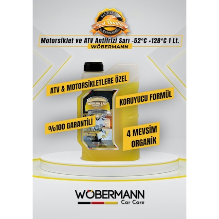 Wöbermann Motorsiklet Ve Atv Antifrizi Sarı Organik G13 1 Lt.