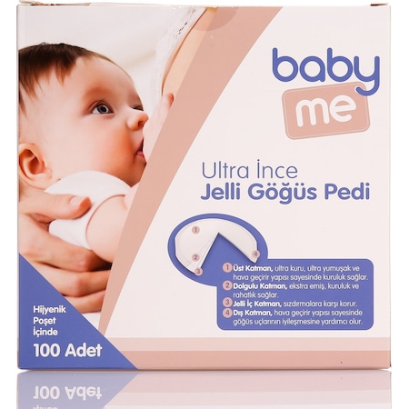 Baby Me Ultra İnce Jelli Göğüs Pedi 100'lü