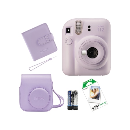 Fujifilm Instax Mini 12 Fotoğraf Makinesi + Askı + Pil + Çanta + 10'lu Film + Albüm