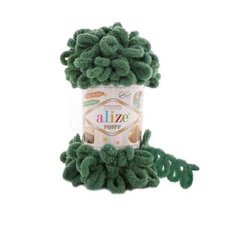 Alize Puffy El Örgü İpi (5 Li Paket) - 532-Çam Yeşili
