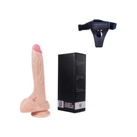 Hızlı Express Beast Strapon 20 Cm Belden Bağlamalı Takma Penis Realistik Dildo