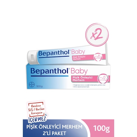 Bepanthol Baby Pişik Önleyici Merhem 100 G 2'li Paket