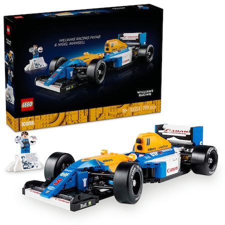 LEGO® Icons Williams Racing FW14B ve Nigel Mansell 10353 - Yetişkinler için Koleksiyonluk Yaratıcı Model Yapım Seti (797 Parça)