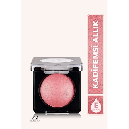 Flormar Işıltılı Fırınlanmış Allık - Baked Blush-On - 040 Shimmer Pink - 8682536051415