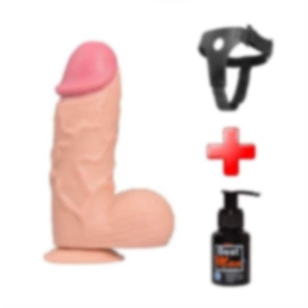 Lilitu Shop 24,5 Cm Belden Bağlamalı Vantuzlu Realistik Penis Anal Vajinal Di