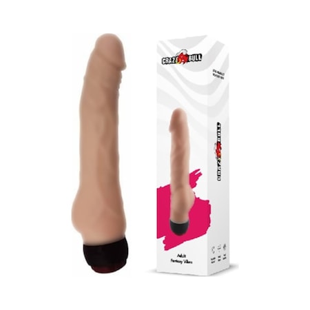 Truva Shop Crazy Bull 19Cm Realistik Titreşimli Damarlı Vibratör Dildo Penis