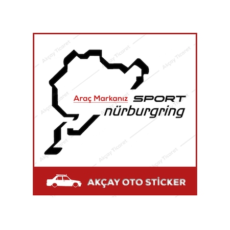 Her Araca Uygun Nürburgring Sticker Nürburgring Oto Sticker (250431009)