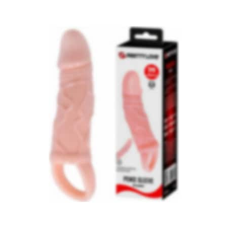 Truva Shop Pretty Love Pretty Sleeve 17 Cm Silikon Yapıda Uzatmalı Damarlı Penis Kılıfı