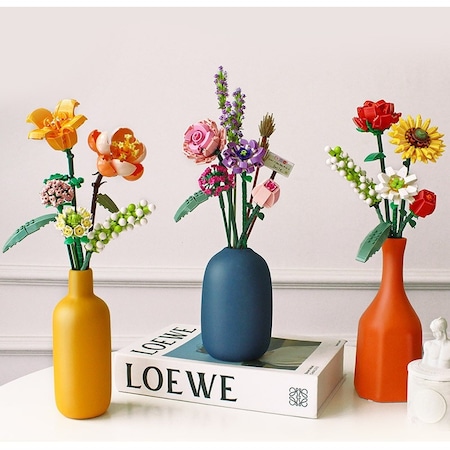 Loz Mini Ebedi Çiçekler Yapı Blokları 3'ü 1 Arada Buket Seti Yurt Dışından