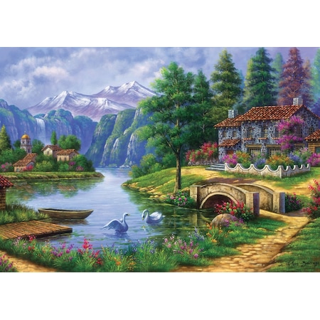 Art Puzzle Göl Köy 1500 Parça Puzzle