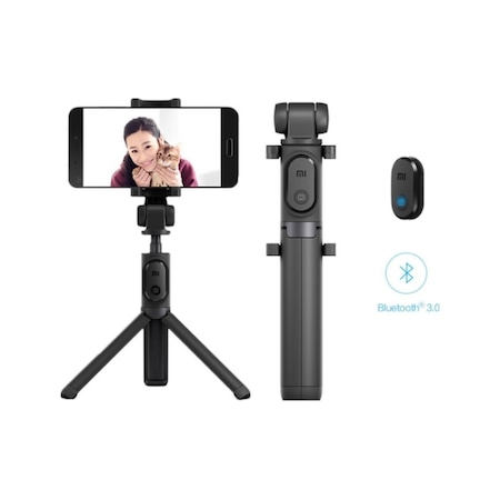 Xiaomi Mi 3'ü 1 Arada Bluetooth Kumandalı Selfie Çubuğu Tripod