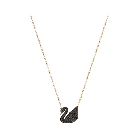 5204134 Swarovski Kolye Iconic Swan:Pendant Jet/Ros Ayarlanabilir