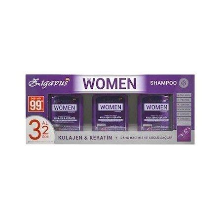 Zigavus Kadınlar için Kolajen & Keratin Saç Dökülmesine Karşı Şampuan 300 ML