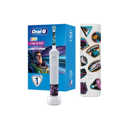Oral-B Lightyear D100 Çocuk Şarjlı/Elektrikli Diş Fırçası + Seyahat Kabı Özel Seri