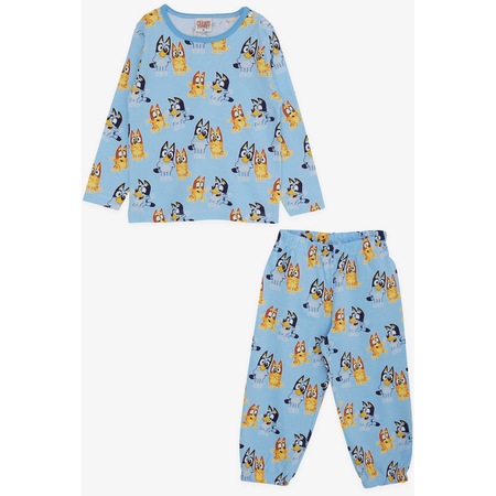 Champs Active Erkek Bebek Pijama Takımı Mutlu Köpecikler Desenli 9 Ay-3 Yaş Açık Mavi