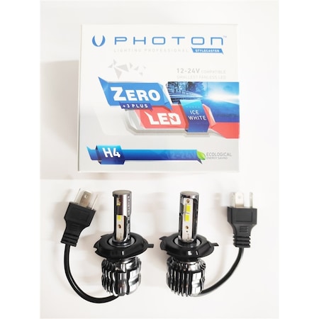 Photon Zero H4 +3 Plus Fansız Led Xenon Buz Beyaz 12v-24v