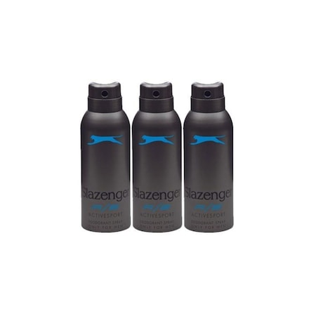 Slazenger Active Sport Mavi Erkek Sprey Deodorant 3 x 150 ML