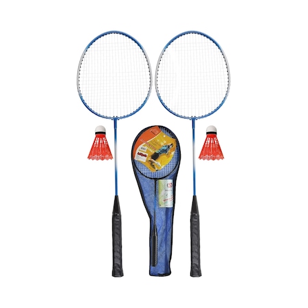 5'li Çantalı Set Badminton Raketi Seti 2 Raket + 2 Top + Çanta Amatör Çocuk-genç Raket Top Seti 500