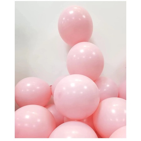 n11 10 Adet Pembe Soft Makaron Pastel Renk Mat Balon