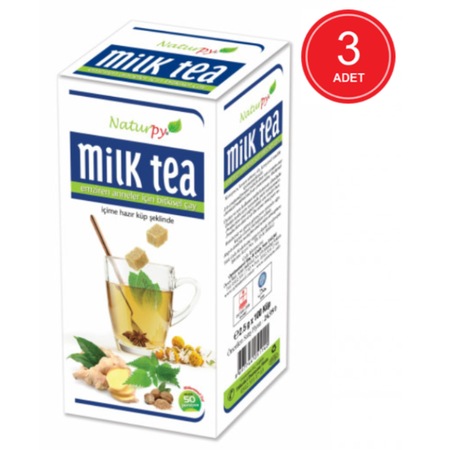 Naturpy Milk Tea Emziren Anneler İçin Bitkisel Küp Çay 3 x 250 G