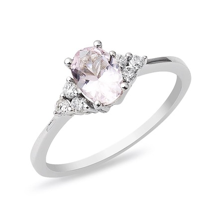 Zer Diamond 1,05 ct Pembe Safir & 0,14 ct Pırlantalı Yüzük YZ01161