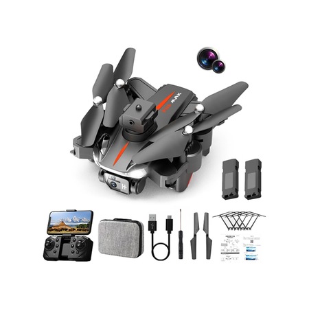 P11s Esc Dual Lens Hd Rc Drone Optik Akış Konumlandırma Depolama Çantası + 2 Pil