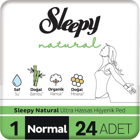 Sleepy Natural Ultra Hassas Hijyenik Ped Normal 24'lü