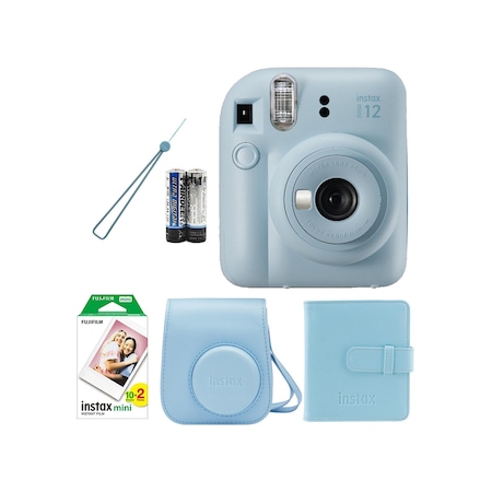 Fujifilm Instax Mini 12 Fotoğraf Makinesi + Askı + Pil + Çanta + 20'li Film + Albüm