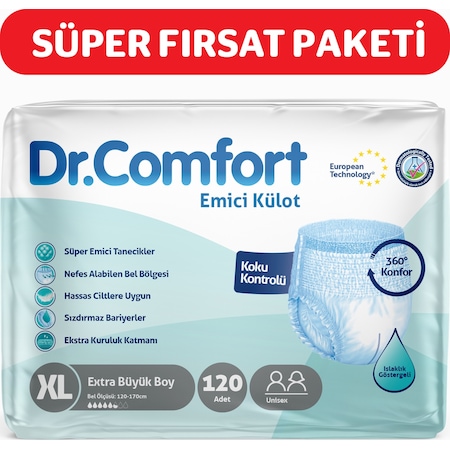 Dr. Comfort Emici Külot Yetişkin Hasta Bezi XL 4 x 30'lu