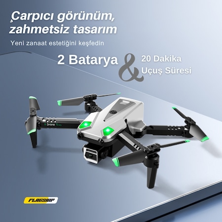 Piha S125 Mini Drone 2 Batarya İle 20 Dk Uçuş Süresi Wİ-FI 720P HD Çift Kameralı