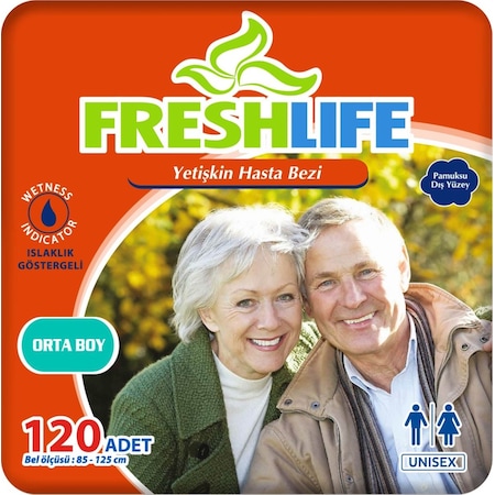 Freshlife Yetişkin Hasta Bezi Orta Boy Medium 4 x 30'lu