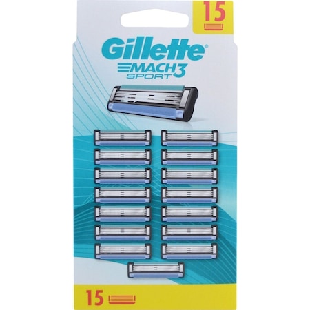 Gillette Mach3 Sport Yedek Tıraş Bıçağı 15'li