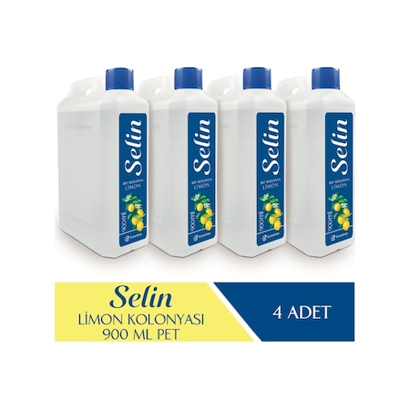 Selin 80 Derece Limon Kolonyası Bidon 4 x 900 ML